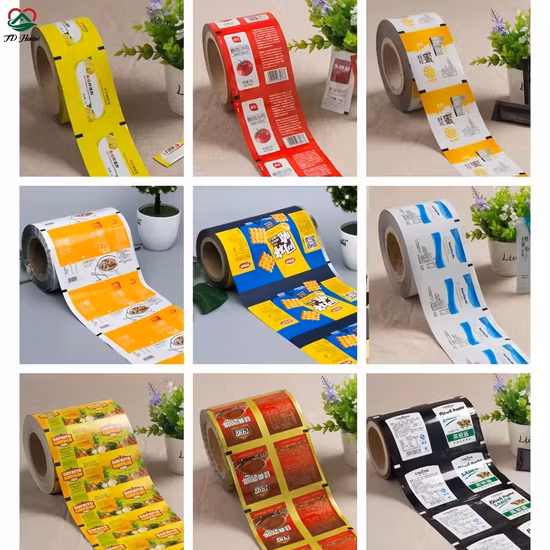 Алюминиевая фольга с покрытием из ПВДХ, пластиковая упаковка для соуса, кетчупа, печатная рулонная пленка для автоматического наполнения для пищевых продуктов